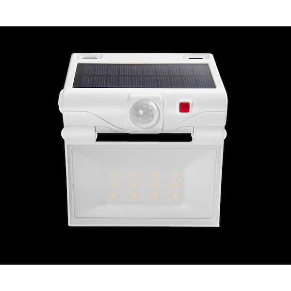 Defiant 120-Degree White Motion Activated Solar Powered Outdoor 1