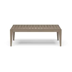 Modway EEI-3685-LGR Wiscasset Outdoor Acacia Wood Light Gray Patio Coffee Table 