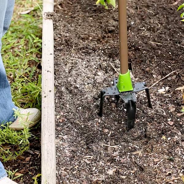 Stand-Up Hand Tiller for Garden