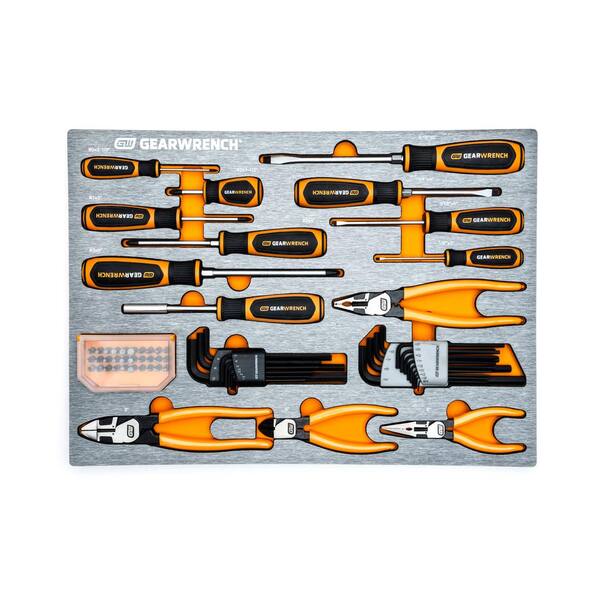 GEARWRENCH Pliers and Screwdrivers Tool Set in EVA Tray (66Piece