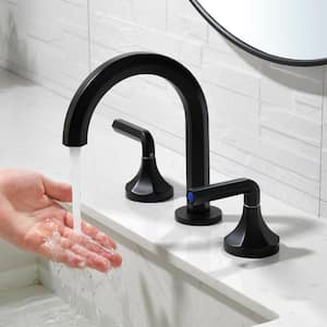 Oberlin 8 in. Widespread 2-Handle Bathroom Faucet High Arc in Matte Black