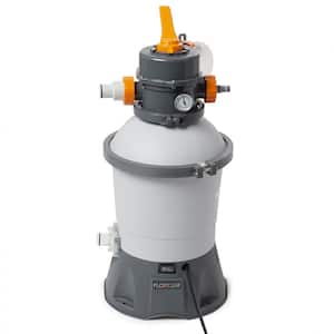 530 GPH Flowclear Silica and Sand Swimming Pool Filter Pump in Gray