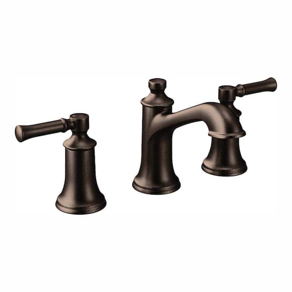 MOEN Dartmoor 8 in. Widespread 2-Handle Bathroom Faucet Trim Kit in Oil Rubbed Bronze (Valve Not Included)