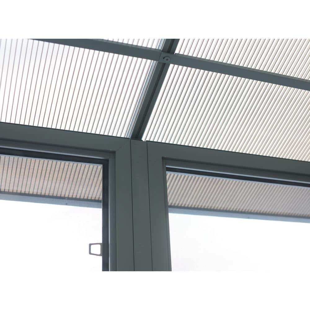 Florence Gray Aluminum and Polycarbonate Outdoor Solarium