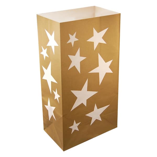 LUMABASE Luminaria Bags in Stars (24-Count)