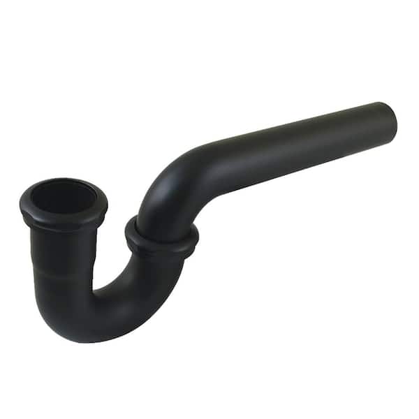Made To Match 1-1/2 in. 18-Gauge Brass Decor P-Trap in Matte Black