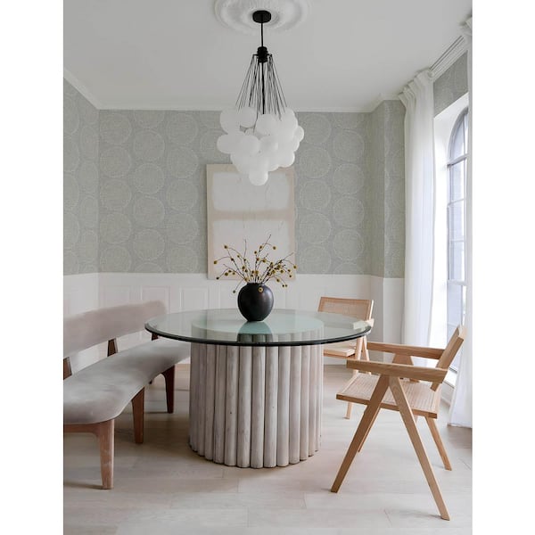 Salma Grey Medallion Textured Non-pasted Paper Wallpaper
