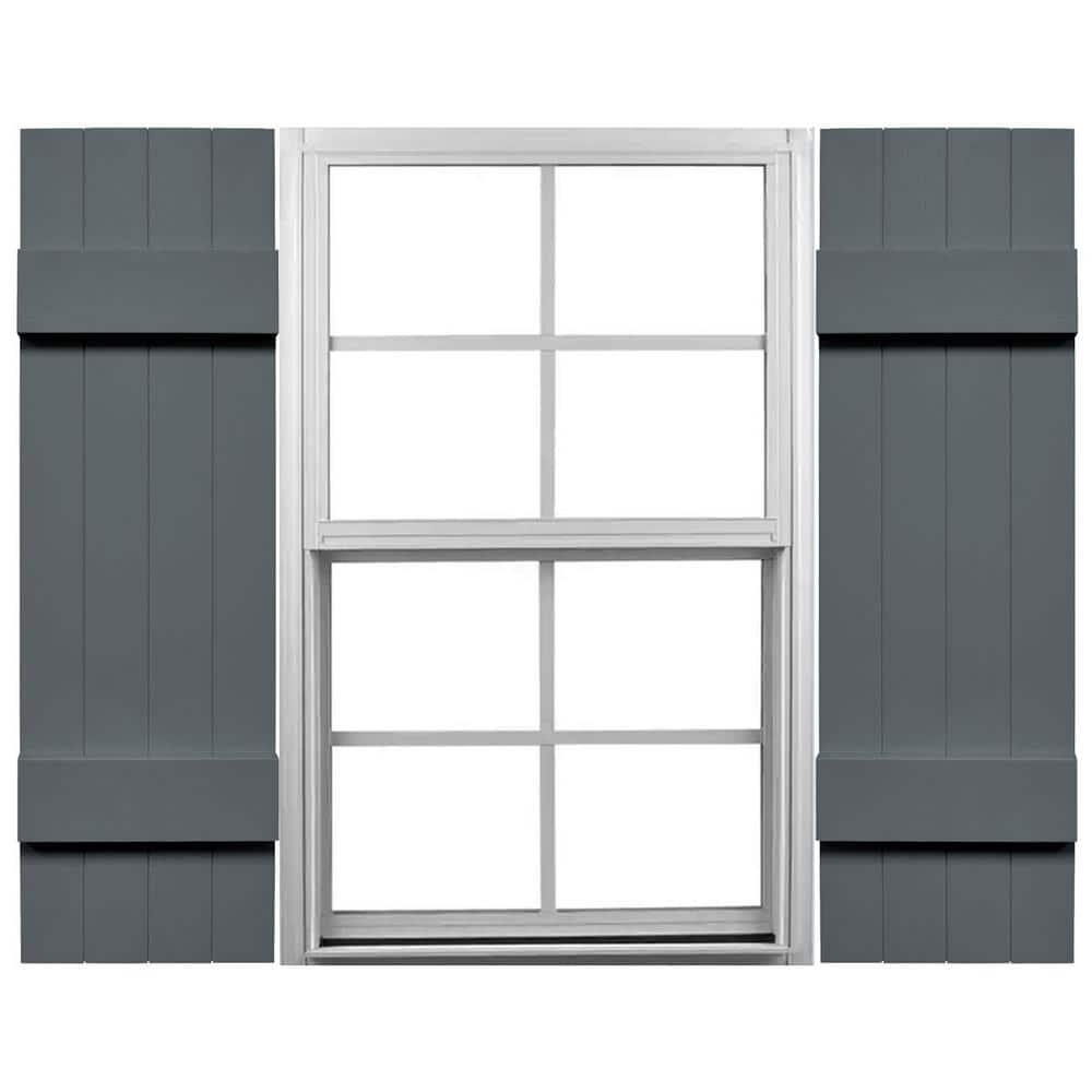TailorMade 14 in. W x 36 in. H Vinyl Board and Batten Shutters Pair in Storm Cloud price history on PriceWatchPro