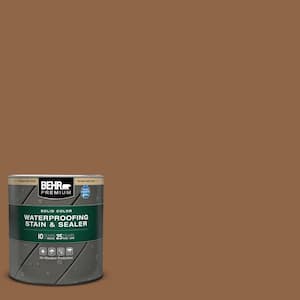 1 qt. #SC-115 Antique Brass Solid Color Waterproofing Exterior Wood Stain and Sealer