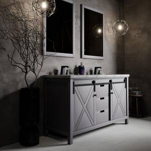Marsyas 60 in W x 22 in D Dark Grey Double Bath Vanity without Top