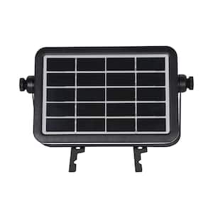 20 ft. 30-Watt Equivalent Detection Black Motion Activated Outdoor Integrated LED Battery Powered Solar LED Flood Light