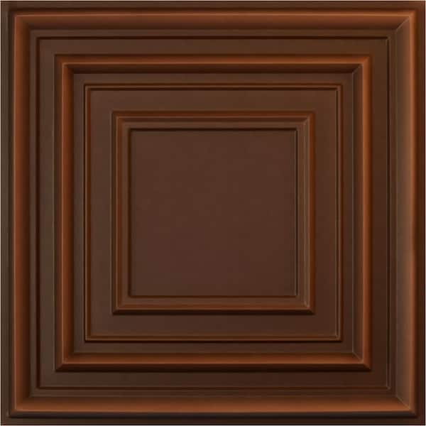 Ekena Millwork 19-5/8-in W x 19-5/8-in H Multiplex EnduraWall Decorative 3D Wall Panel Aged Metallic Rust