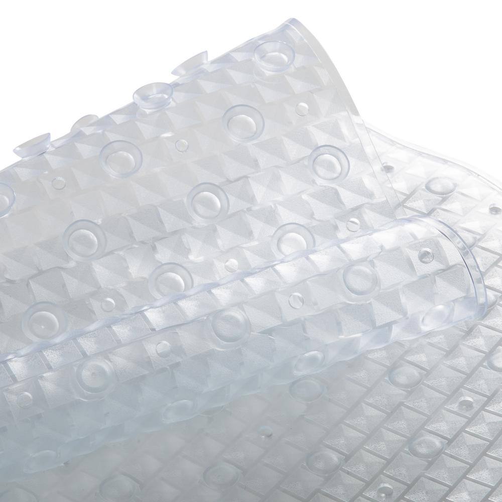 Clear PVC Anti-Slip Mildew Resistant Bath Mat