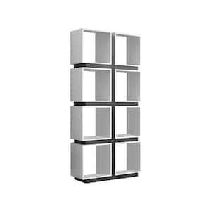 White and Grey Open Bookcase