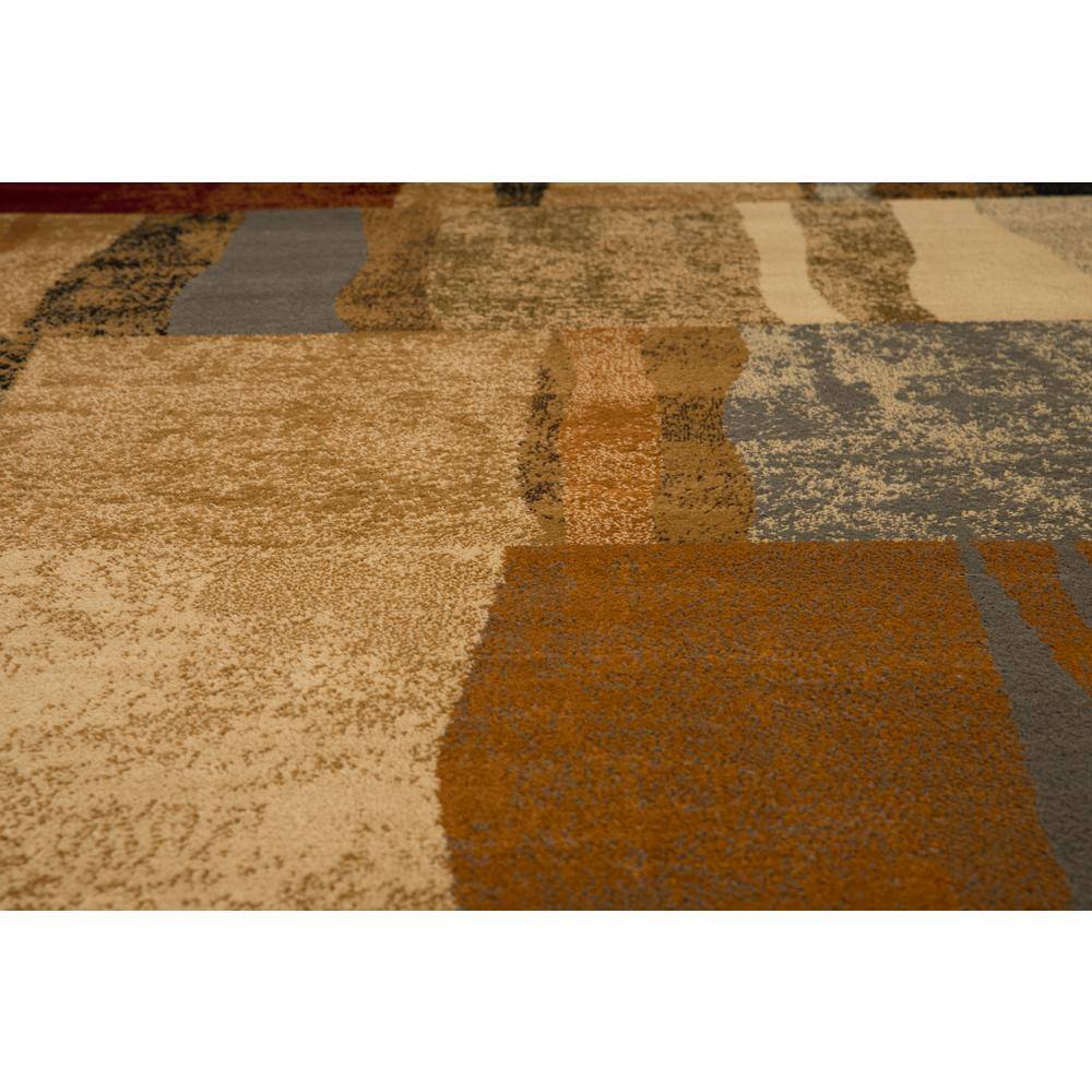 Shadows Brown and Beige Rectangular Polypropylene Area Rug 2' x 3'