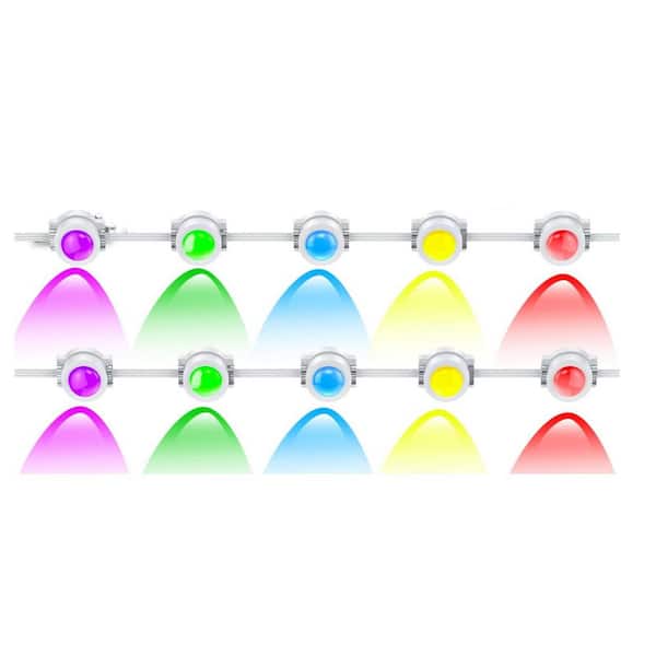 100 FT RGB Outdoor Lights, Remote & APP Control, IP67 Waterproof DIY Scenes, for House Roof, Christmas, Party