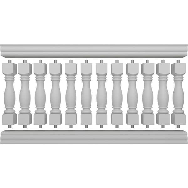 Ekena Millwork Fiberthane Embassy Balustrade 72 in. L x 42 in. H Fiberglass Railing Kit