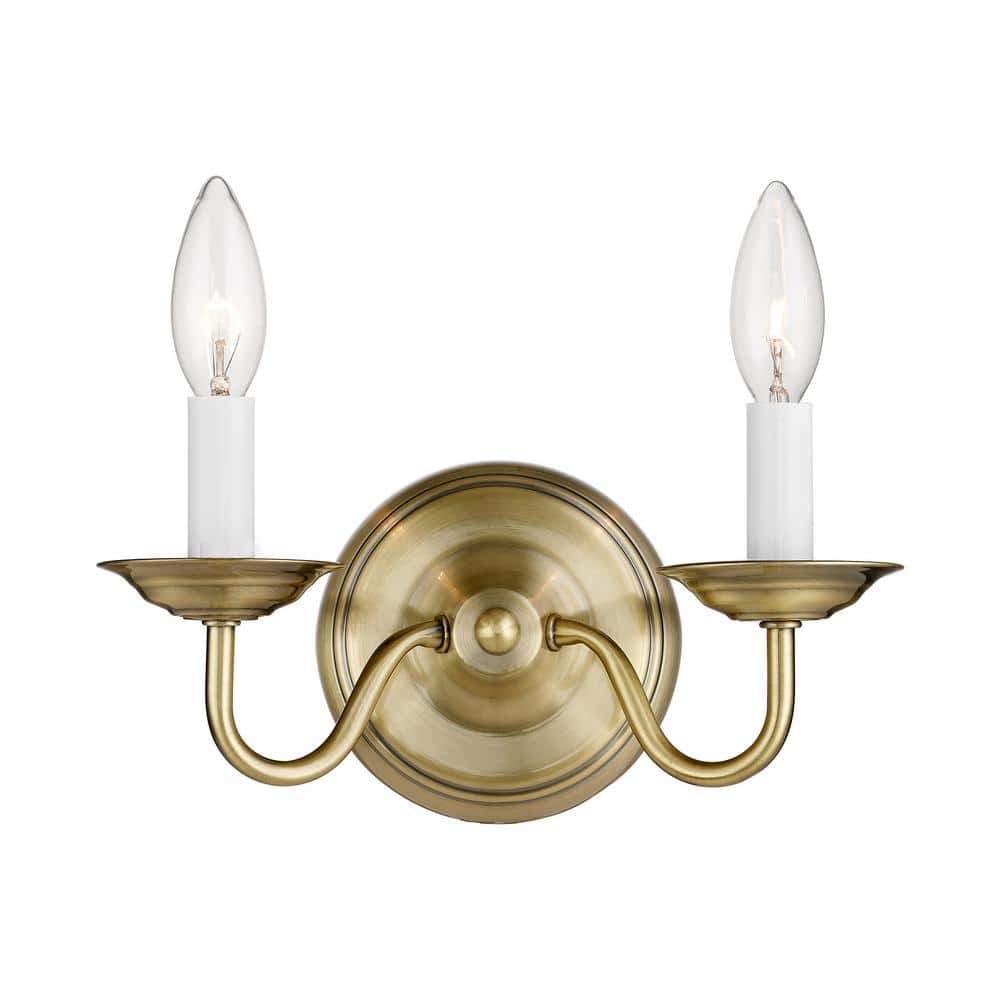 Yorkhaven 2 Light Antique Brass Wall Sconce price history on PriceWatchPro