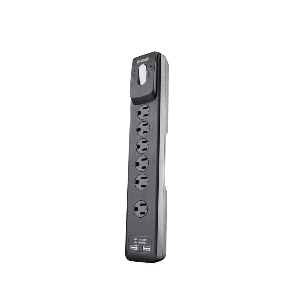 Woods 6-Outlet Surge Strip 41495 - The Home Depot
