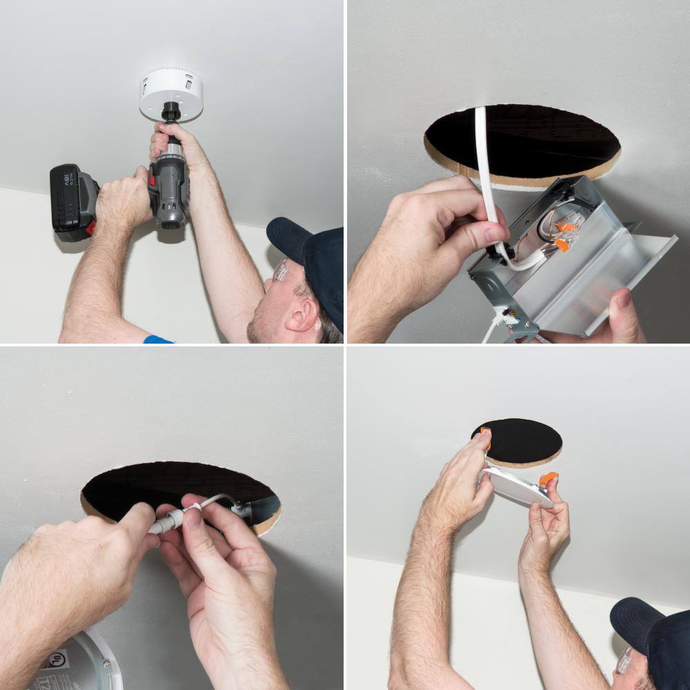 White Aluminum 4-Inch Ultra Thin LED Recessed Light Kit, 2-Pack