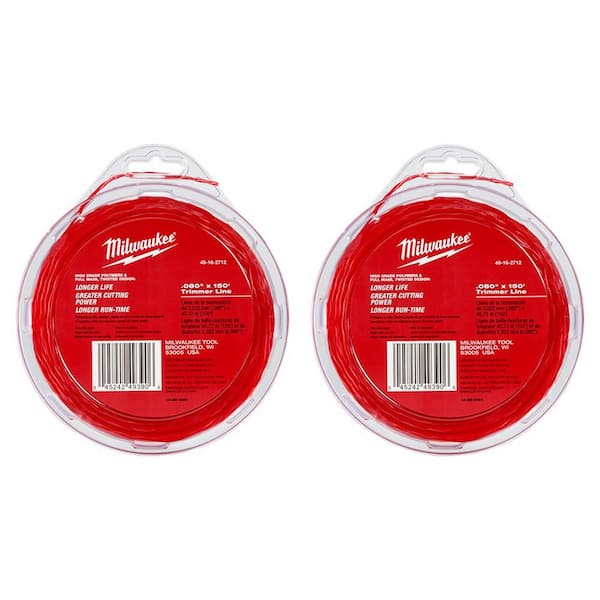 Milwaukee 0.080 in. x 150 ft. Trimmer Line (2-Pack)