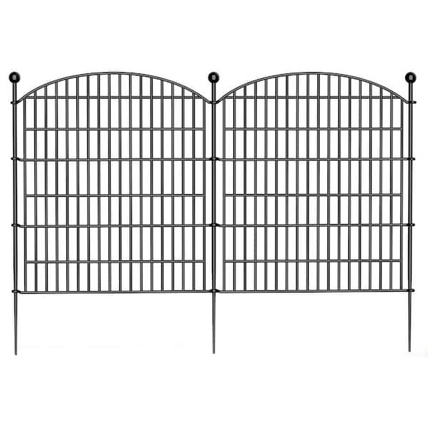 Decorative 29 in. Tall Metal Garden Fence Panels 35.4 ft. No Dig Rustproof Animal Barrier for Yard Patio Outdoor Use