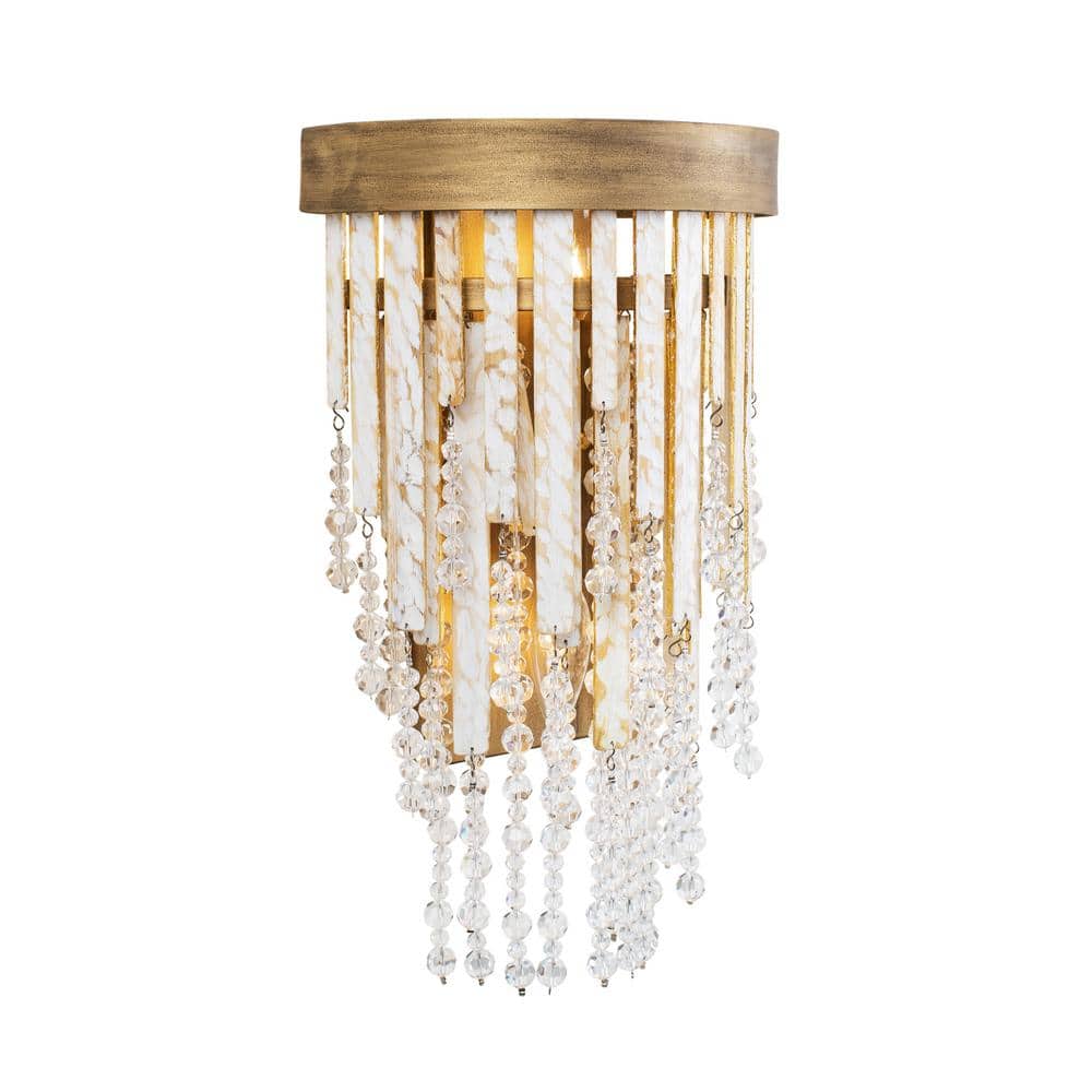 Lafayette Gold Dimmable Direct Wired Electric Wall Sconce