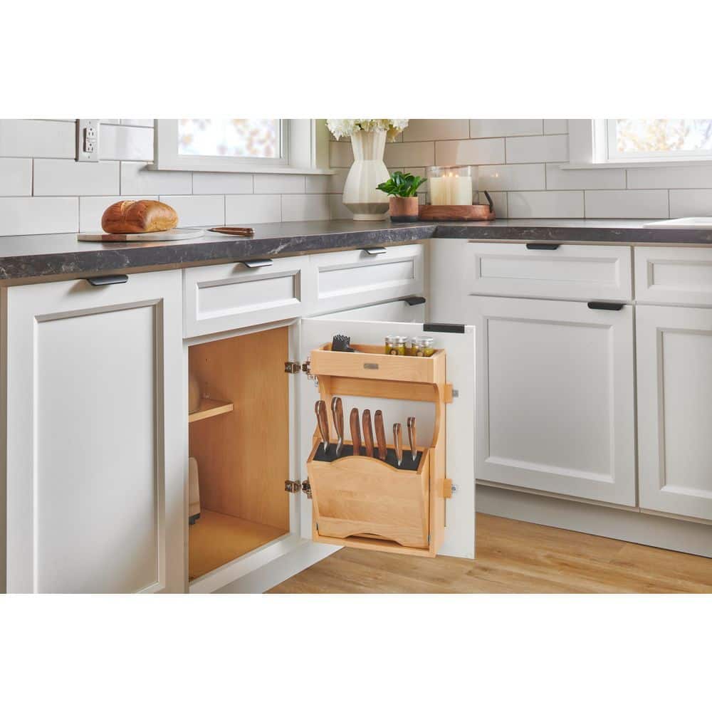 Wood Door Mount Tip-Out Knife Storage Organizer price history on PriceWatchPro