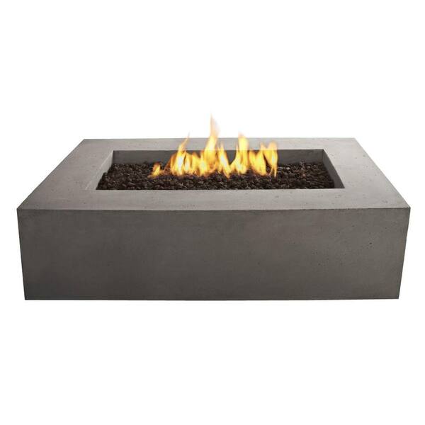 Real Flame Baltic 51 in. Rectangle Propane Gas Outdoor Fire Pit in Glacier Gray