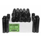 Aluf Plastics 10 Gal. 6 Mic (eq) Black Trash Bags 22 in. x 23 in. Pack of 1000 for Home, Office and Bathroom