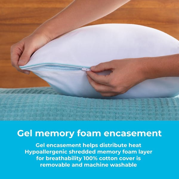 Linenspa Essentials 2 Pack Shredded Memory Foam Pillows - On Sale - Bed  Bath & Beyond - 27146751