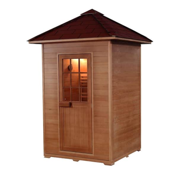 SUNRAY SAUNAS Bristow 2Person Cedar Outdoor Wet/Dry Sauna 200D2 The