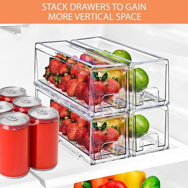 Sorbus Fridge Pull Out Organizer, Small (4-Pack) FR-PBE4 - The