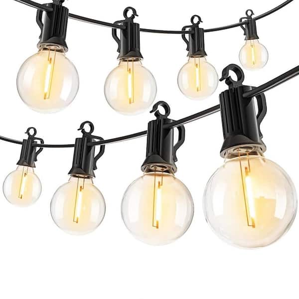 60 ft. Shatterproof Edison Bulbs Outdoor String Lights Waterproof Connectable Patio Xmas Decor 32-Pack