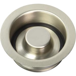 Disposal Flange and Stopper in Satin Nickel