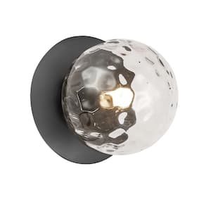 Burlat 1-Light LED Compatible Matte Black Wall Sconce