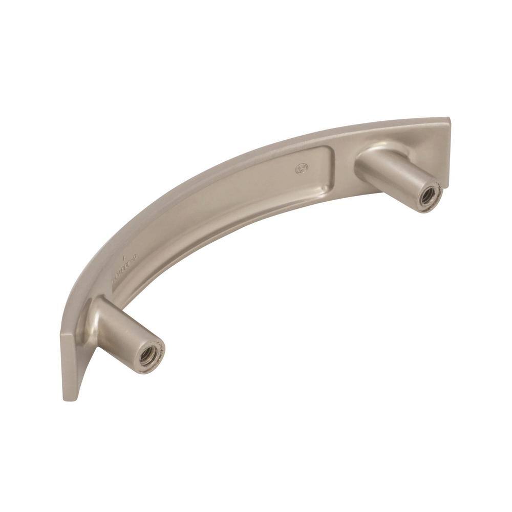 Satin Nickel Modern Bar Cabinet Pull with Mounting Hardware