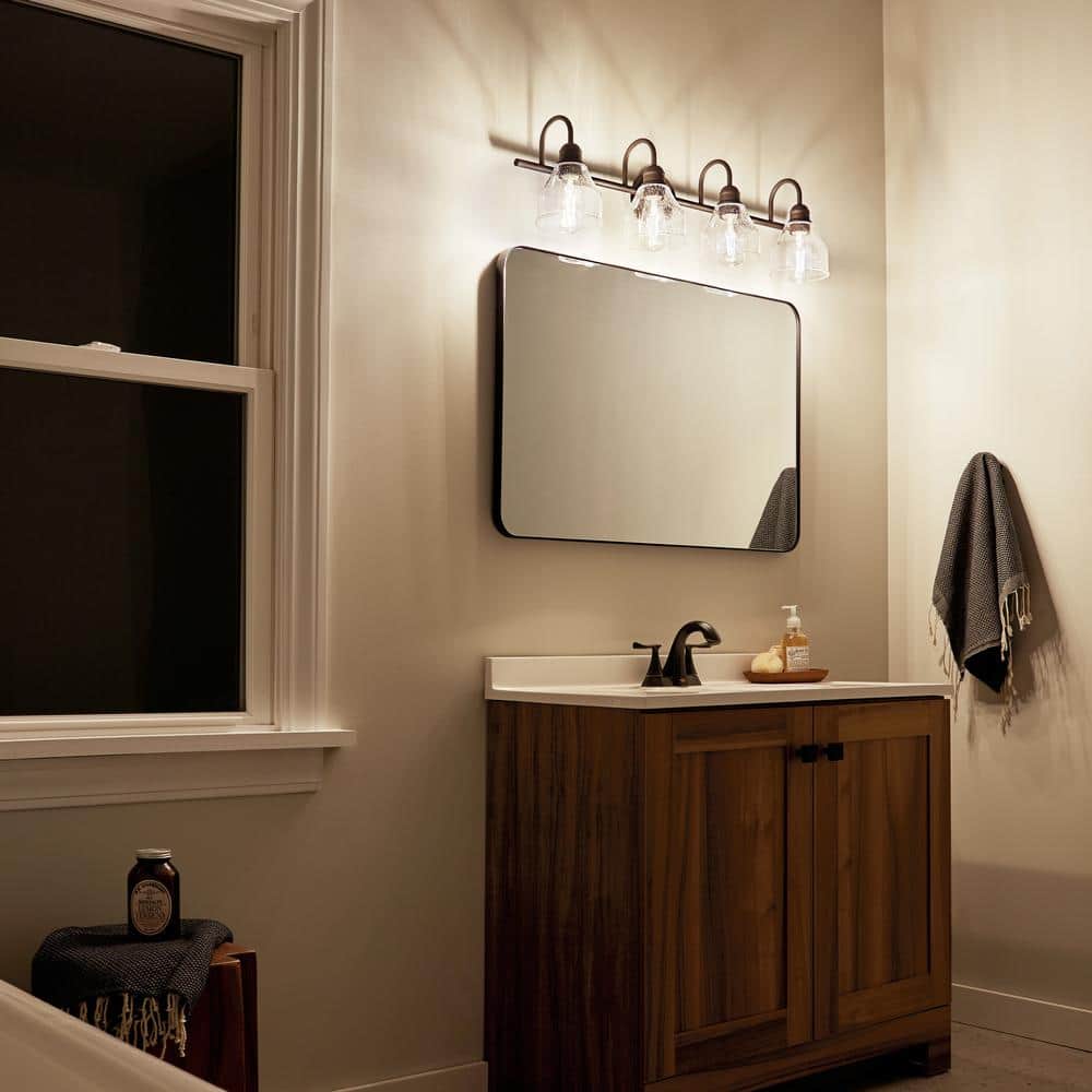 Transitional 33'' Distressed Bronze Wall Mounted Ambient Light Fixture