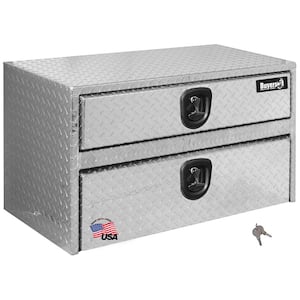 20 in. x 18 in. x 48 in. Diamond Plate Tread Aluminum Underbody Truck Tool Box with Drawer