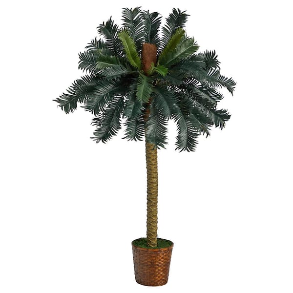 4' Sago Silk Palm Tree Realistic Fake Plants TROPICAL Silk NEW 