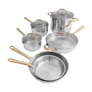 10-Piece Stainless Steel Non-Toxic Cookware Set