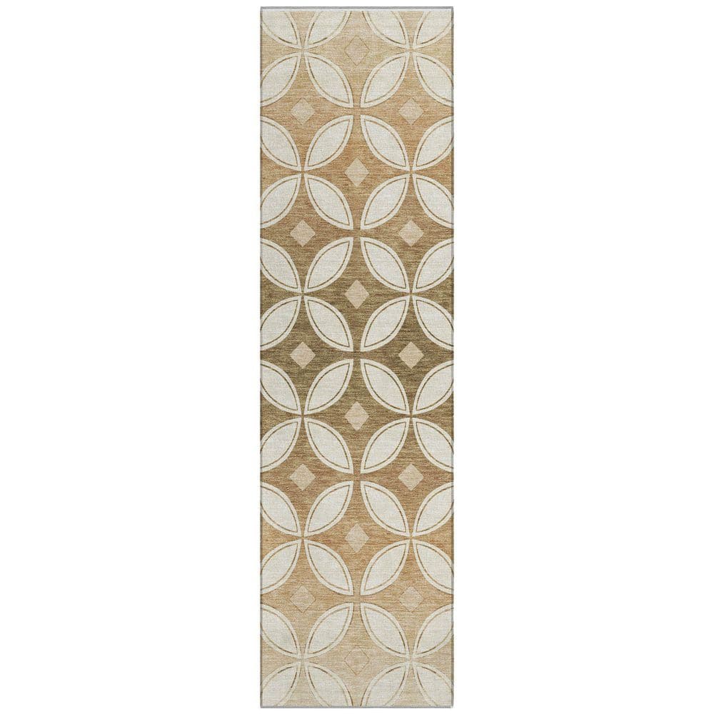 Chantille Machine Washable Indoor/Outdoor Abstract ACN2423 Copper 2 ft. x 7 ft. Runner Rug price history on PriceWatchPro