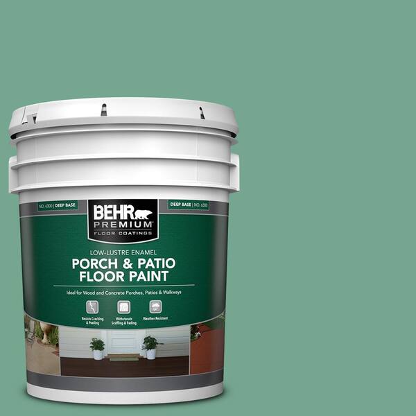 BEHR Premium 5 Gal Slate Gray Low-Lustre Enamel Porch & Patio Floor Paint – Interior/Exterior