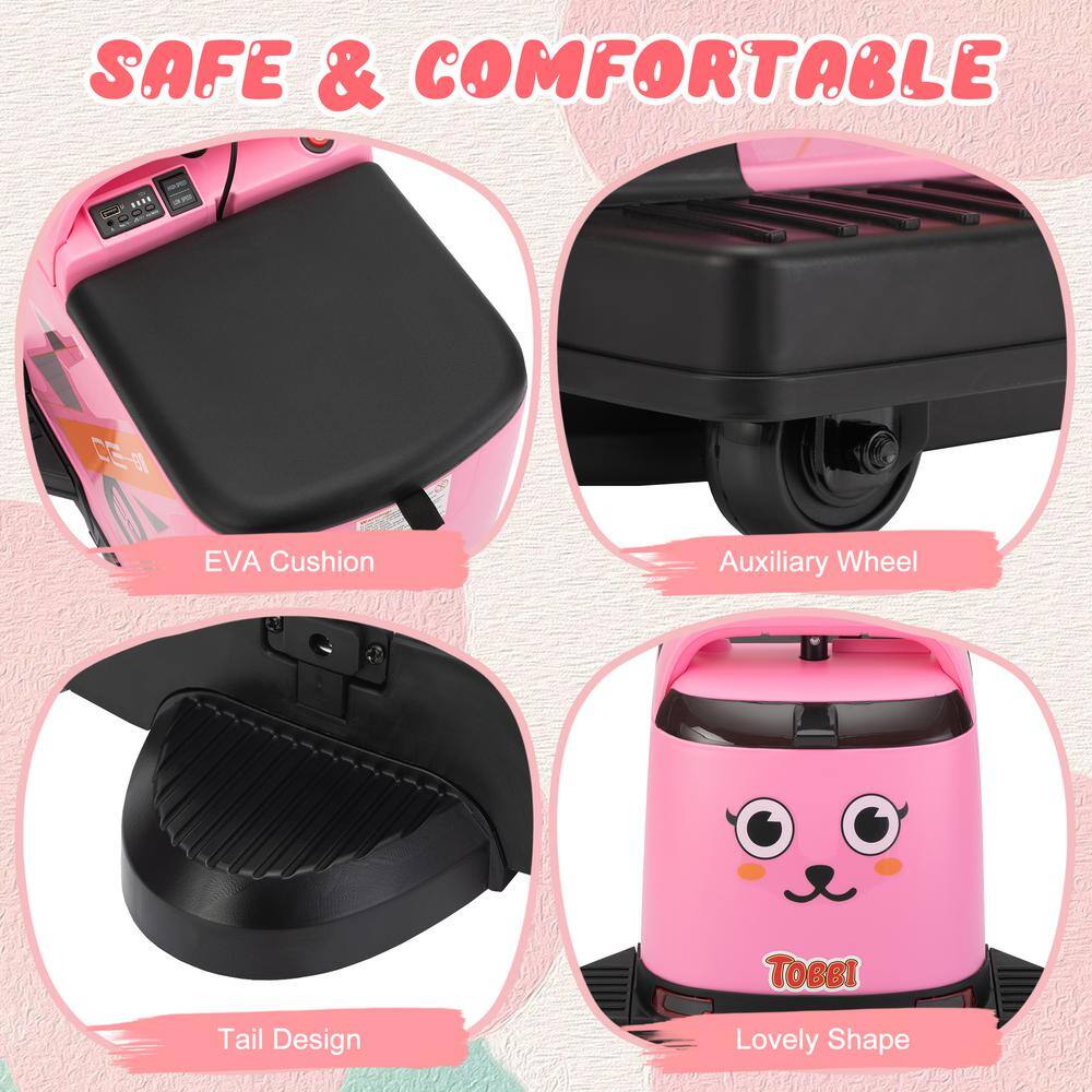 Tobbi 12V Electric Box Car with High-Low Speeds, Variable Speed Throttle, Horn, Music, Battery Powered Ride On for kids 8-12