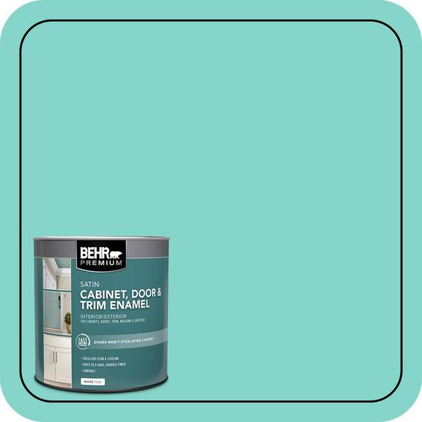 1 qt. #HDC-MD-09 Island Oasis Satin Enamel Interior/Exterior Cabinet, Door & Trim Paint