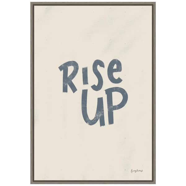 Amanti Art 16 in. x 23.25 in. Rise Up II Neutral Valentine's Day Holiday Framed Canvas Wall Art