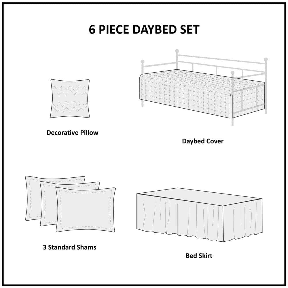 Red and Black Plaid Reversible Daybed Cover Set