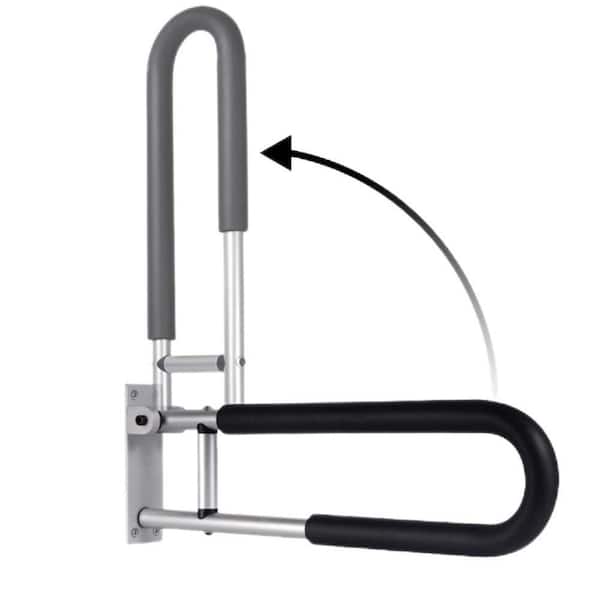 23.6 in. Toilet Safety Handrail, Bathroom Safety Bar, Hand Support Rail and Handicapped Handrail Accessories for Seniors