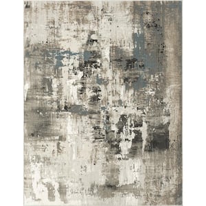 Serengeti Multi-Colored 8 ft. x 11 ft. Abstract Area Rug