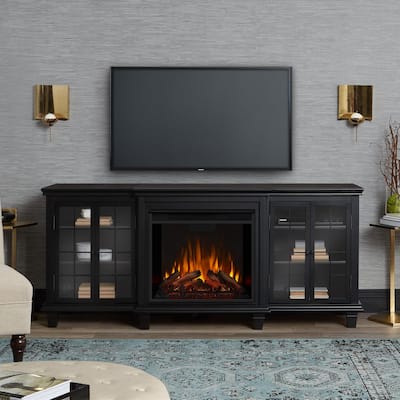 Marlowe 70 in. Freestanding Electric Fireplace TV Stand in Black